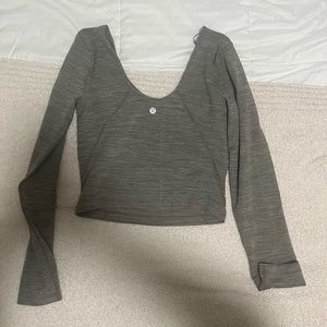 lululemon cropped grey long sleeve align